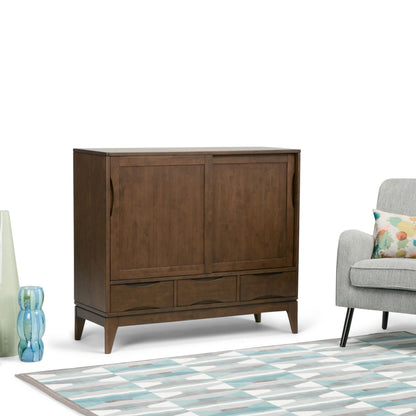 Harper Handcrafted Medium Storage Cabinet by HouseOfZazla in dark wood finish on Tampa Home & Garden Store