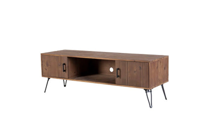 TV Stand reclaimed wood with storage cabinet, natural finish, Unique Piece Furniture on Tampa Home & Garden Store