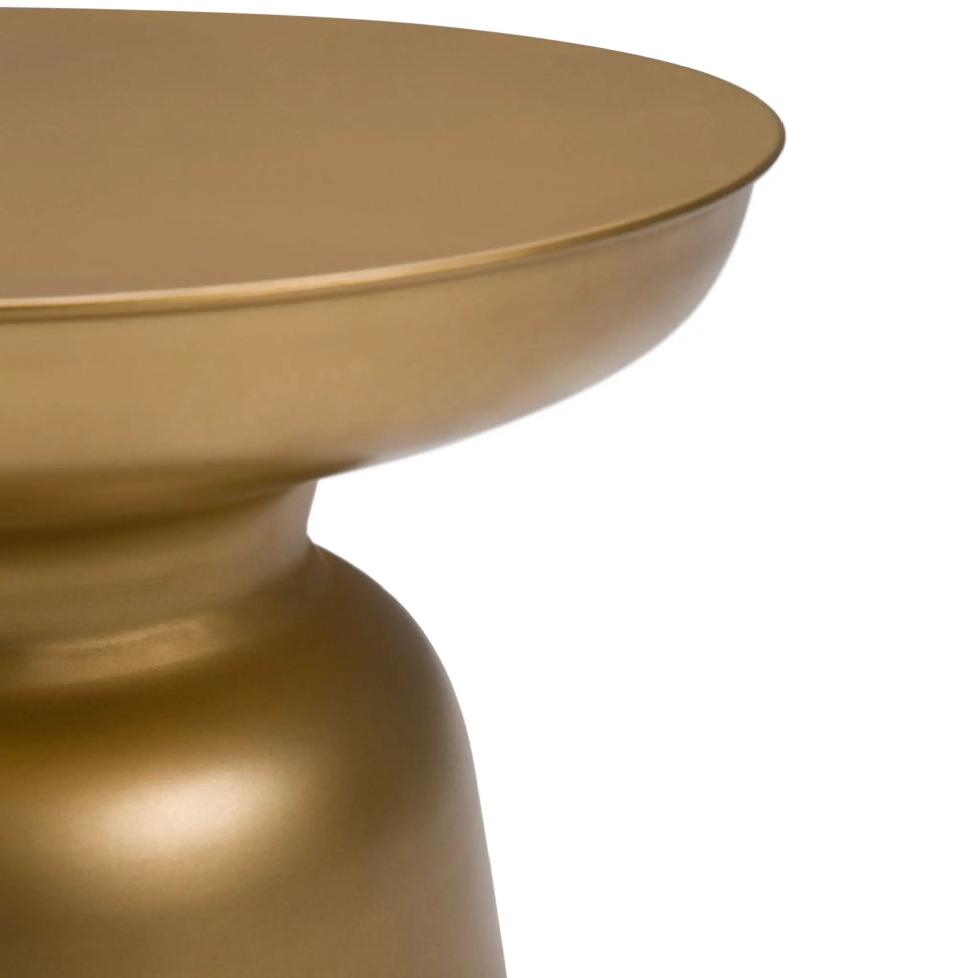 Toby Handcrafted Metal Accent Table with round brass gold top on Tampa Home & Garden Store