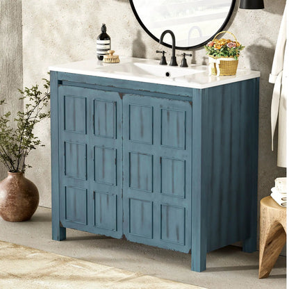 Bathroom Vanity Organizer with Sink and Cabinet