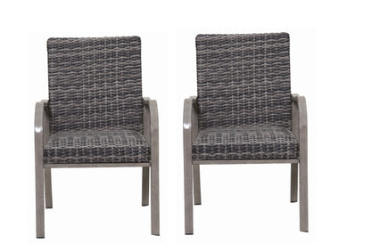 2 Piece Outdoor Dining Chair and Cotton Seat