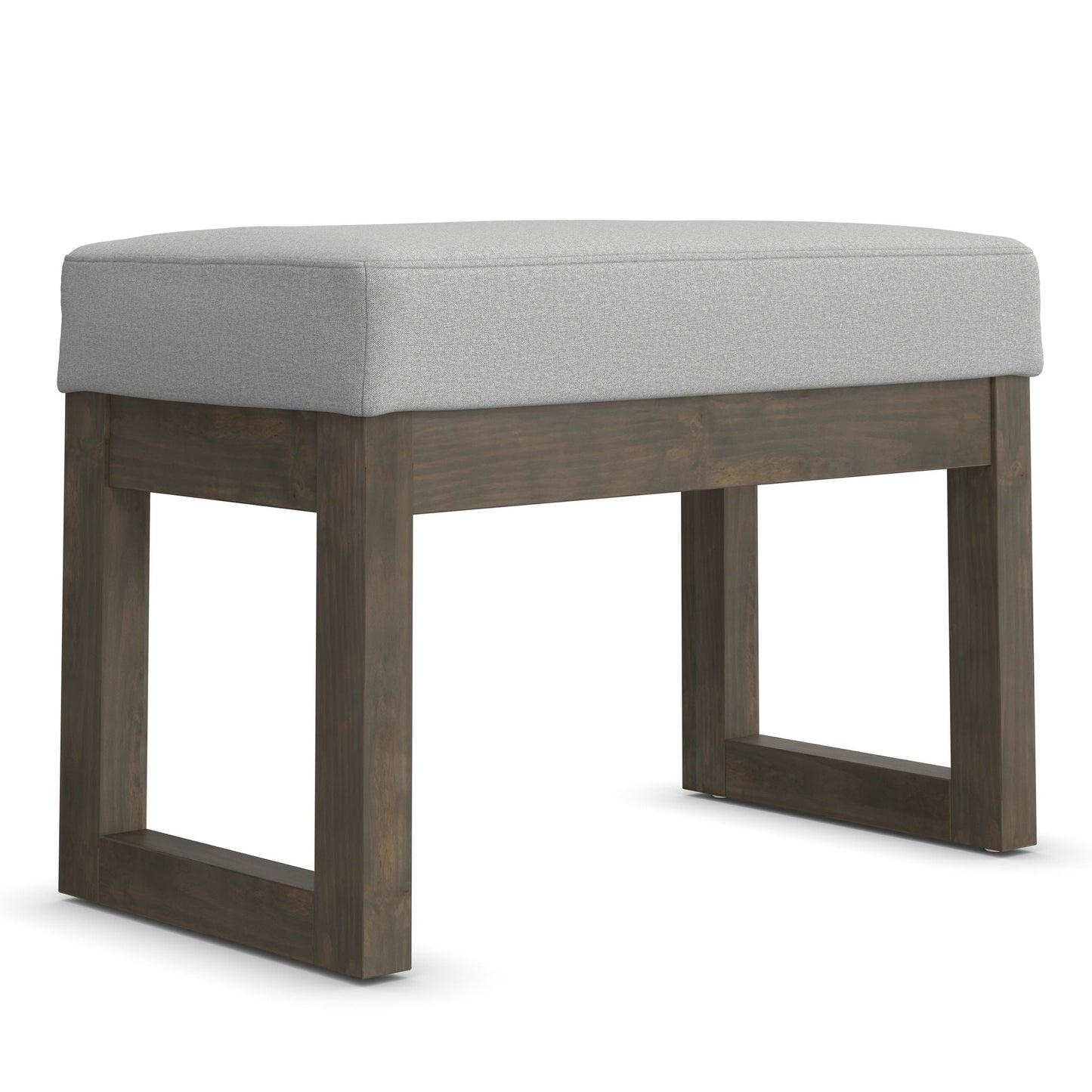 Milltown Upholstered Ottoman Bench With Driftwood