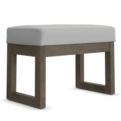 Milltown Upholstered Ottoman Bench With Driftwood
