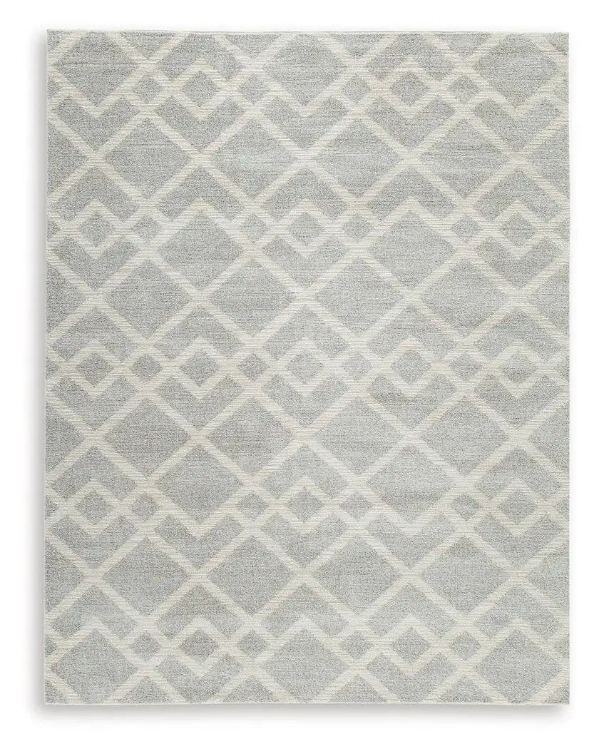 Unawick rug, gray geometric diamond lattice area rug by Unique Piece Furniture on Tampa Home & Garden Store