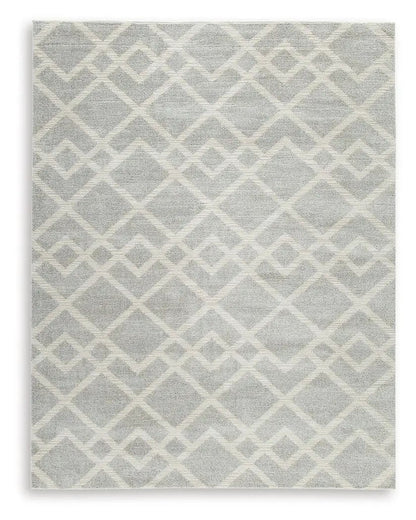 Unawick rug, gray geometric diamond lattice area rug by Unique Piece Furniture on Tampa Home & Garden Store