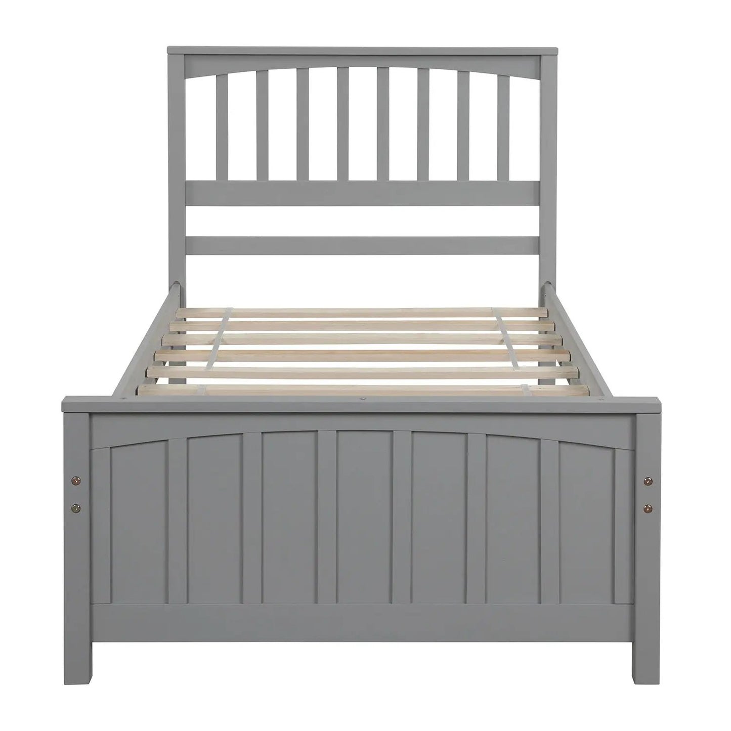Wood Platform Bed with Headboard and Footboard