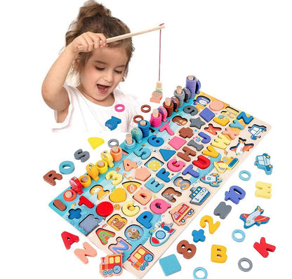 Montessori educational toy board with colorful letters and shapes for toddlers Sell My Stuff on Tampa Home & Garden Store