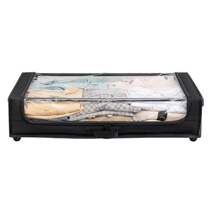 Set of Two Under Bed Rolling Storage Bins