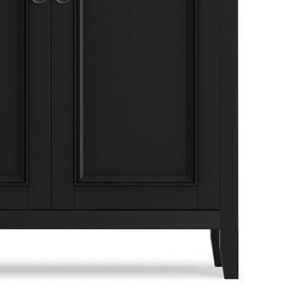 Amherst 4-Door Storage Cabinet in black finish, HouseOfZazla accent cabinet on Tampa Home & Garden Store