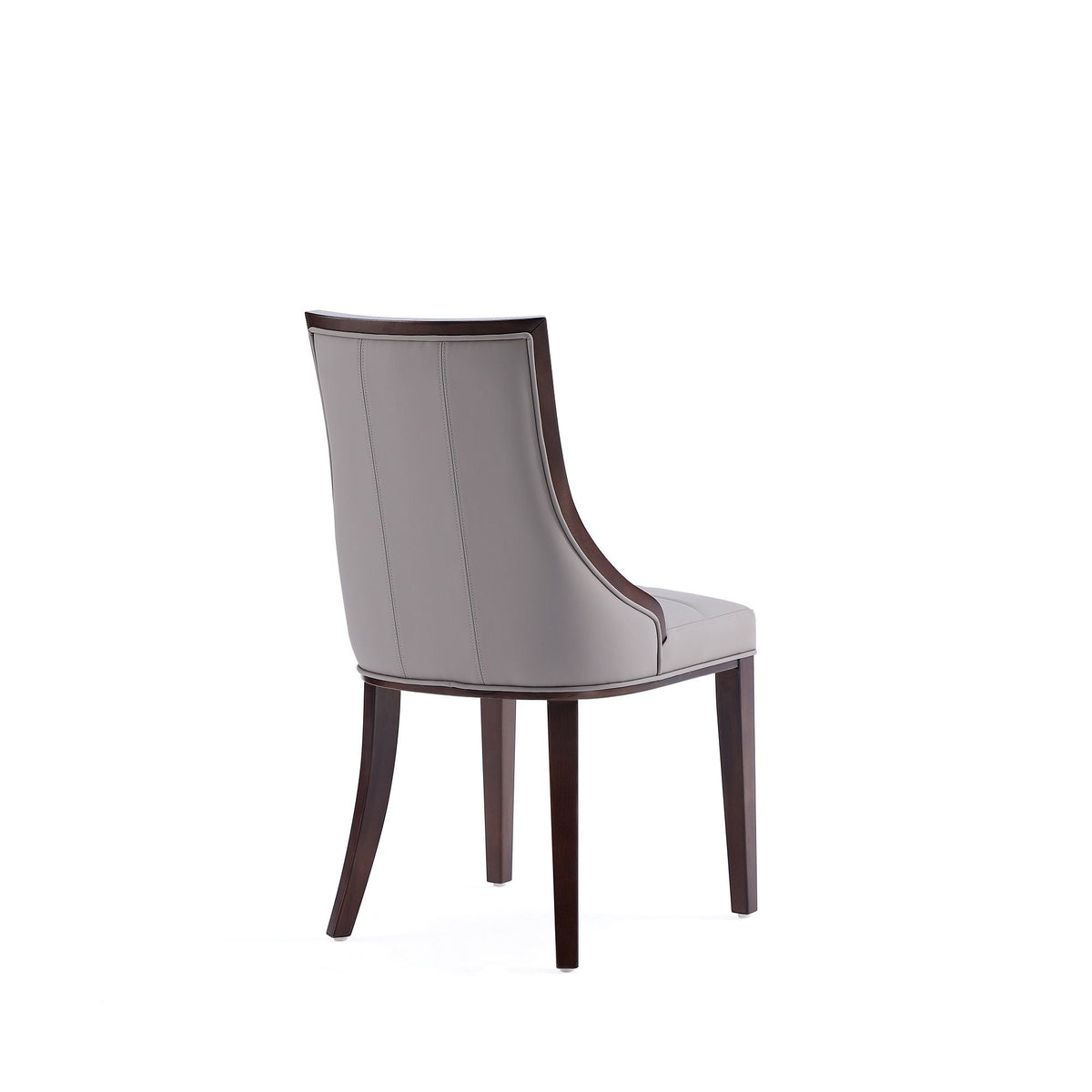 Fifth Avenue dining chair set of 2 grey faux leather with dark wood legs HouseOfZazla on Tampa Home & Garden Store