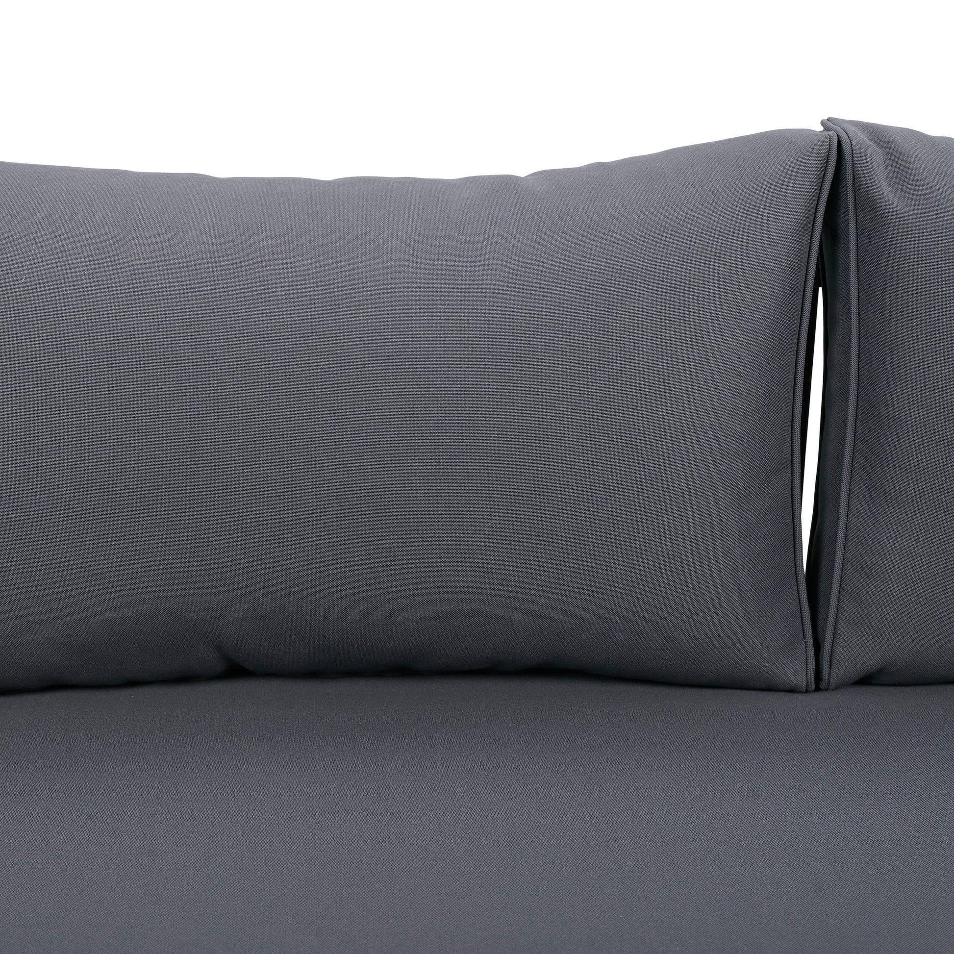 Claremont 3 Seater Daybed with grey woven fabric cushions on Tampa Home & Garden Store