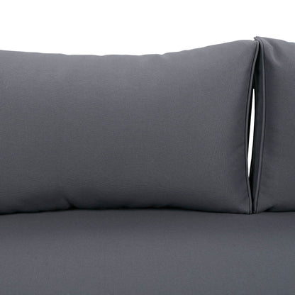 Claremont 3 Seater Daybed with grey woven fabric cushions on Tampa Home & Garden Store