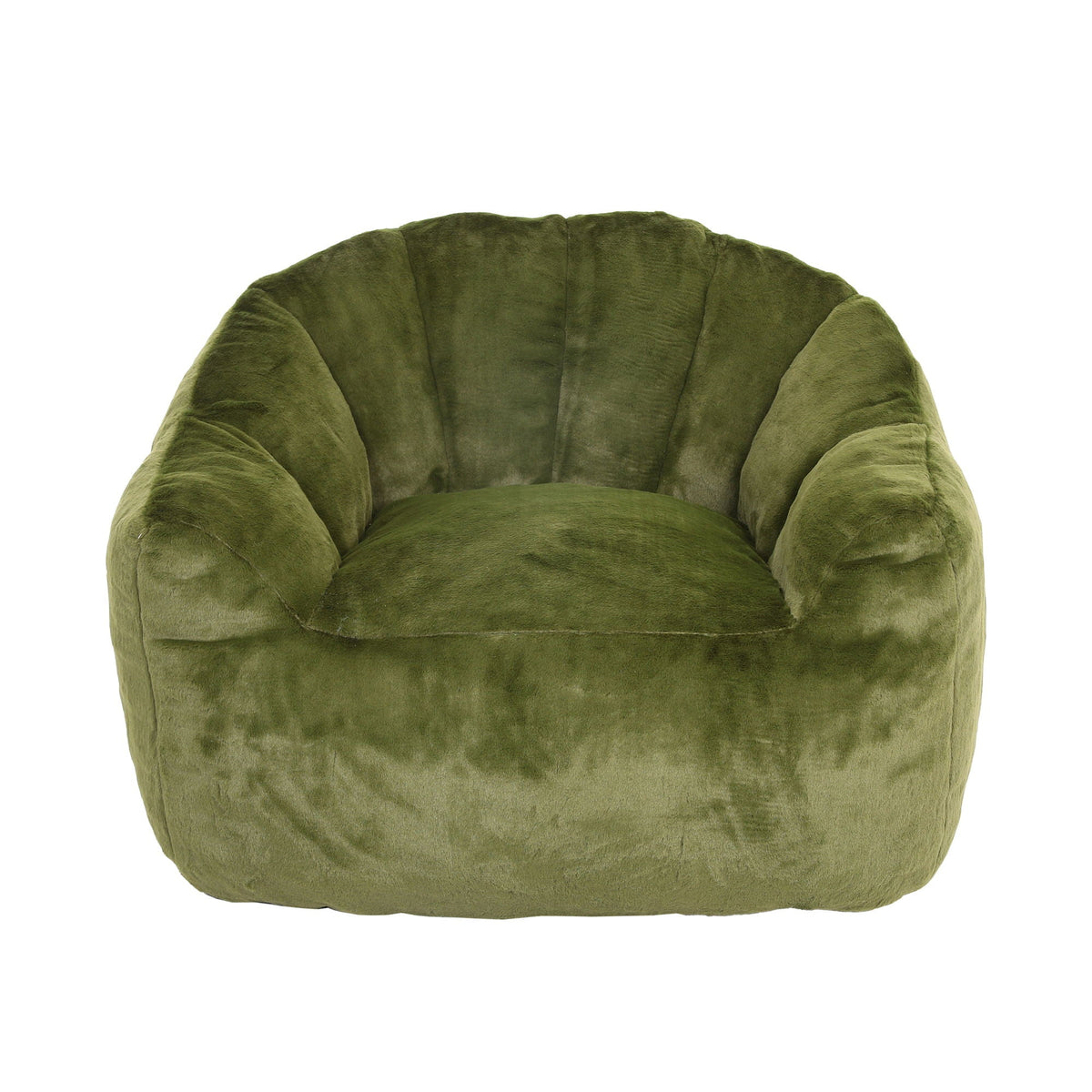Beanbag Chair olive green velvet with armrests, high-density foam fill HouseOfZazla on Tampa Home & Garden Store