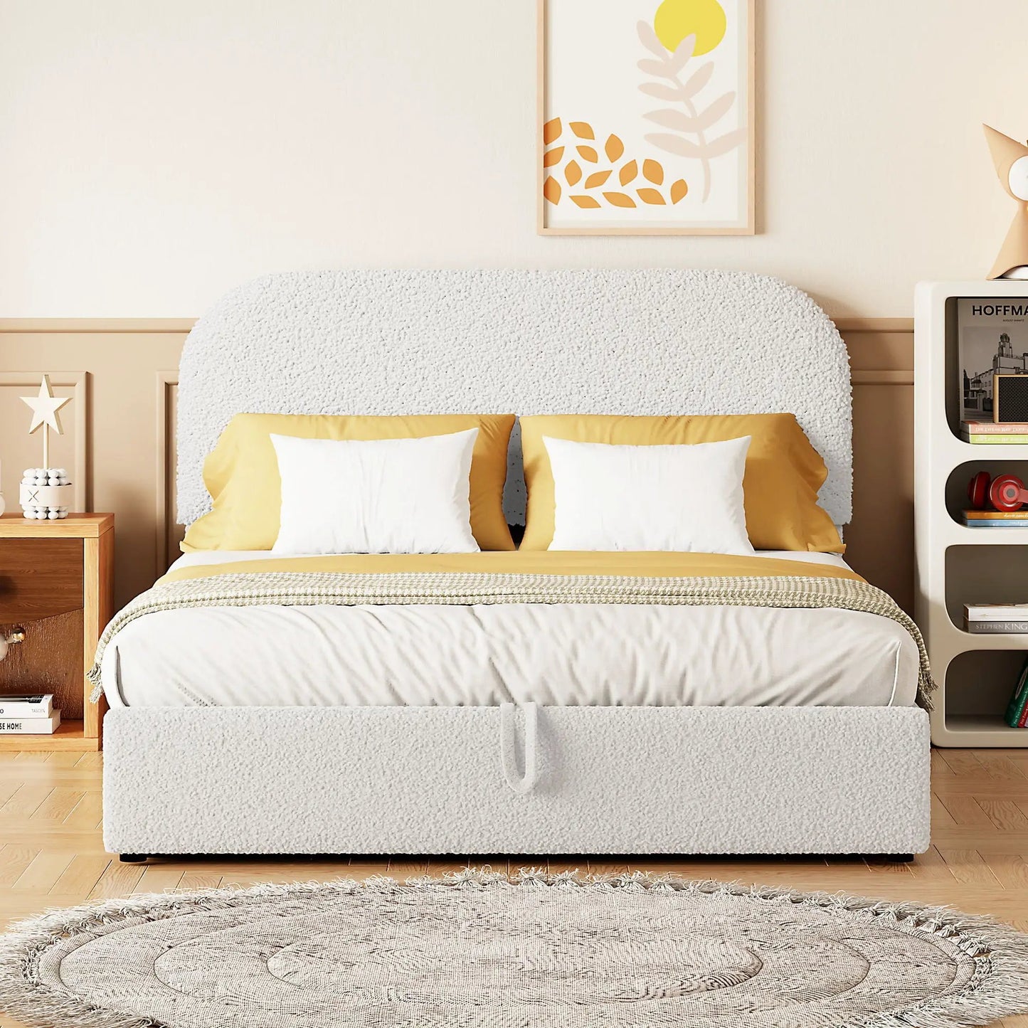 Upholstered Platform Bed With Hydraulic Storage