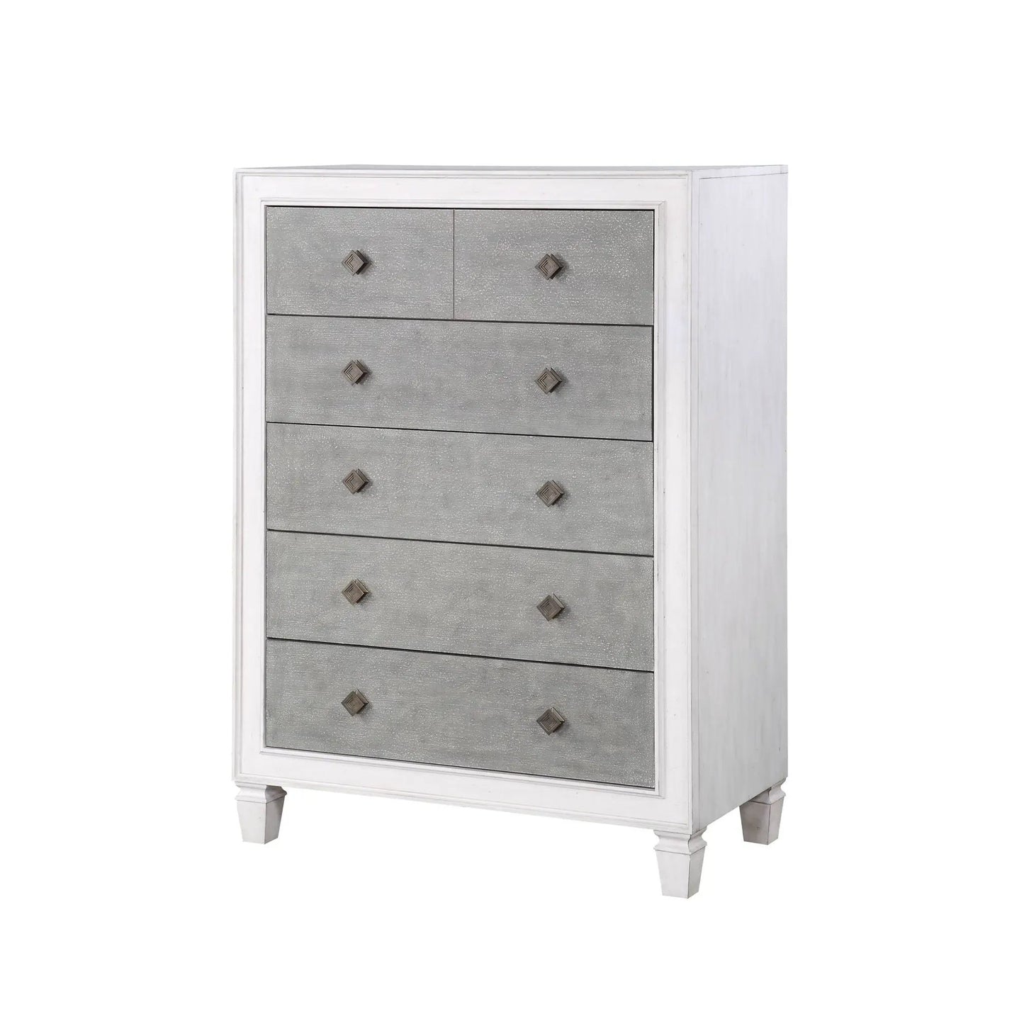 Katia Weathered Chest White and Smooth Drawers
