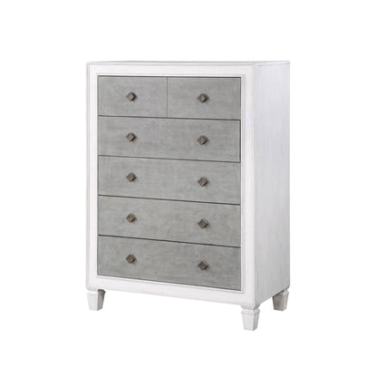 Katia Weathered Chest White and Smooth Drawers