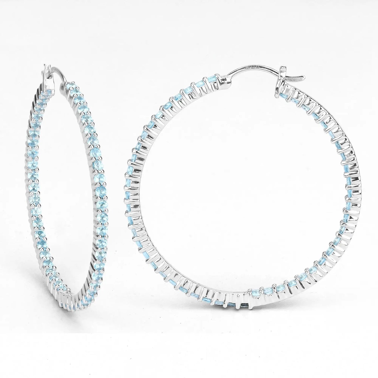 3.60ct Swiss blue topaz earrings in 925 sterling silver by Bids.com on Tampa Home & Garden Store