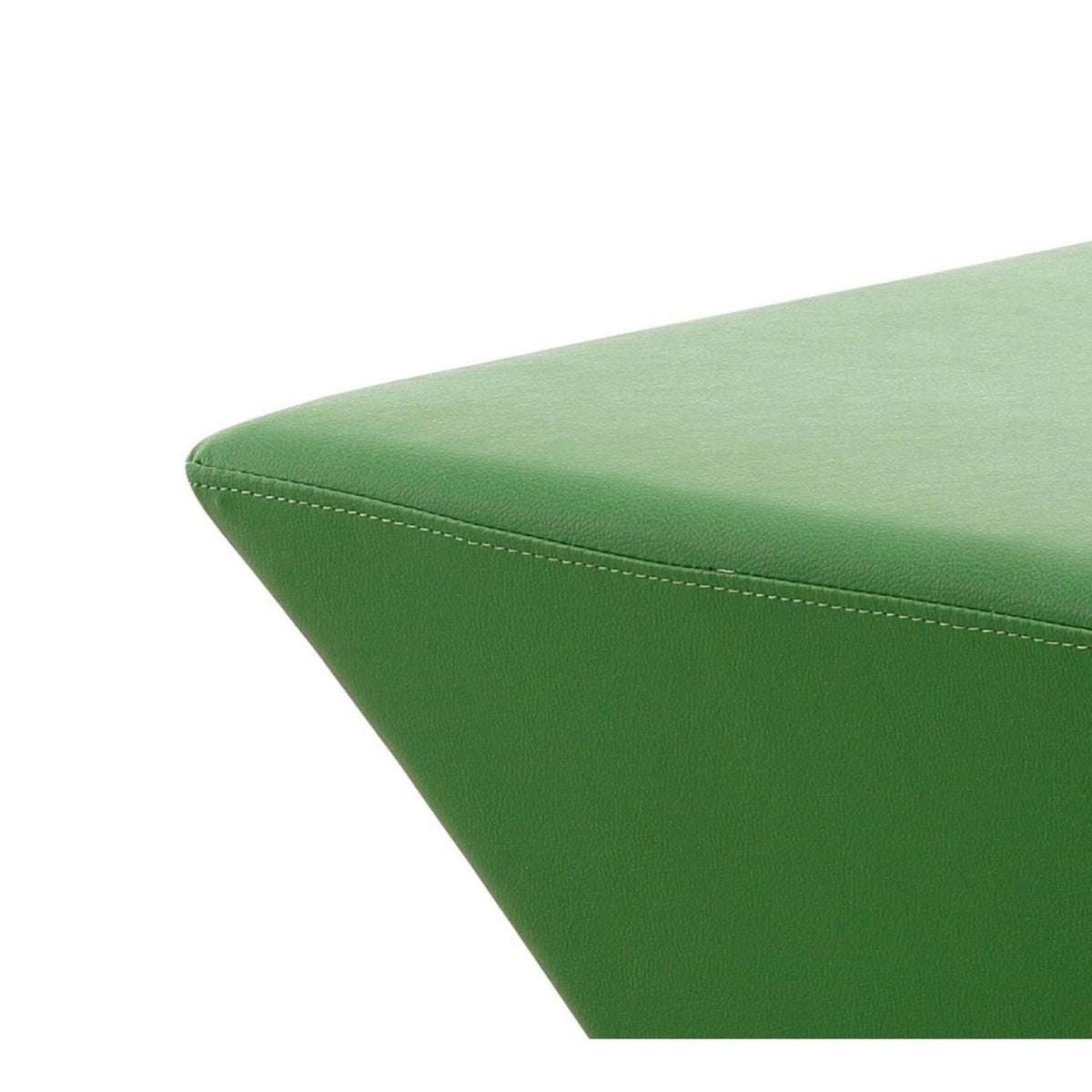 Diamond Accent Ottoman green rectangular ottoman by HouseOfZazla with stitching on Tampa Home & Garden Store