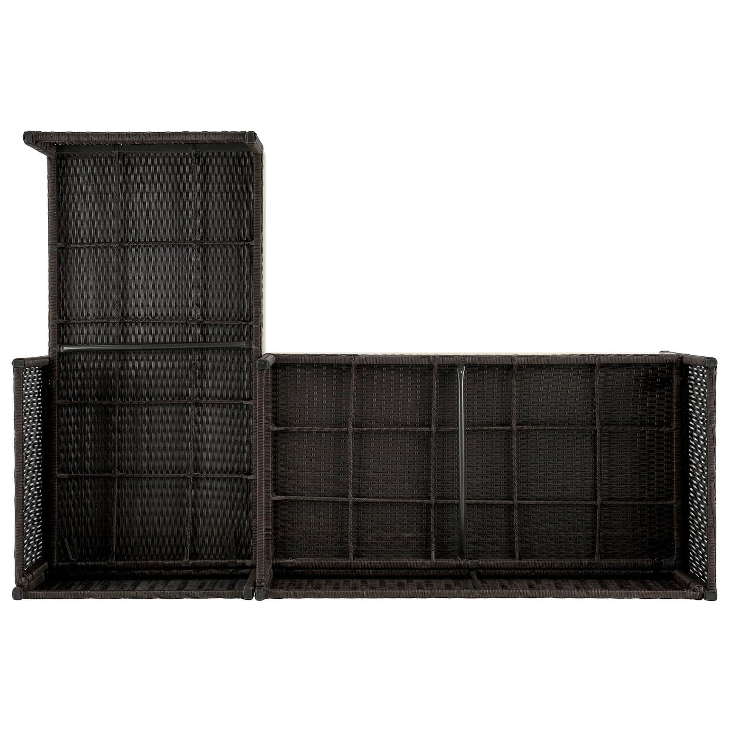 Menton 3 Piece Outdoor Sectional Set in dark brown wicker by HouseOfZazla on Tampa Home & Garden Store