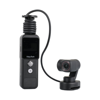 Pocket2S Pocket Gimbal and camera with FeiyuTech branding, magnetic suction, 4K HD black on Tampa Home & Garden Store