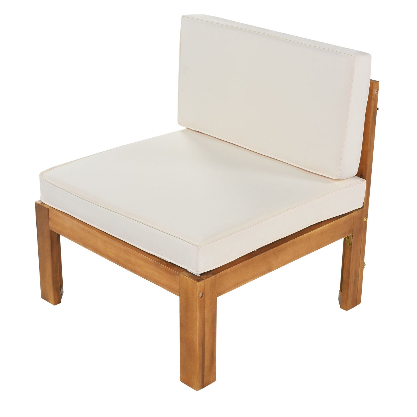 Acacia Wood Outdoor Patio Sectional Sofa Set