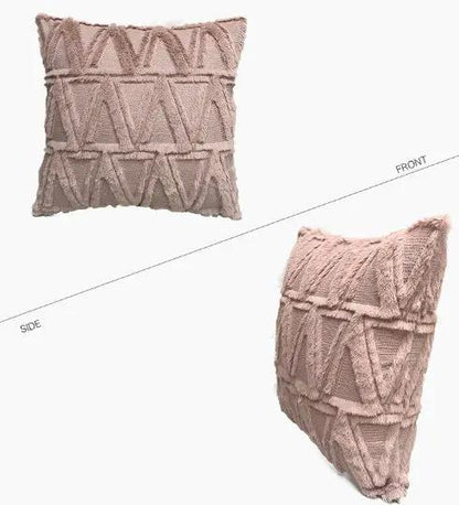 Plush Solid Color Sofa Pillowcase for Living Room