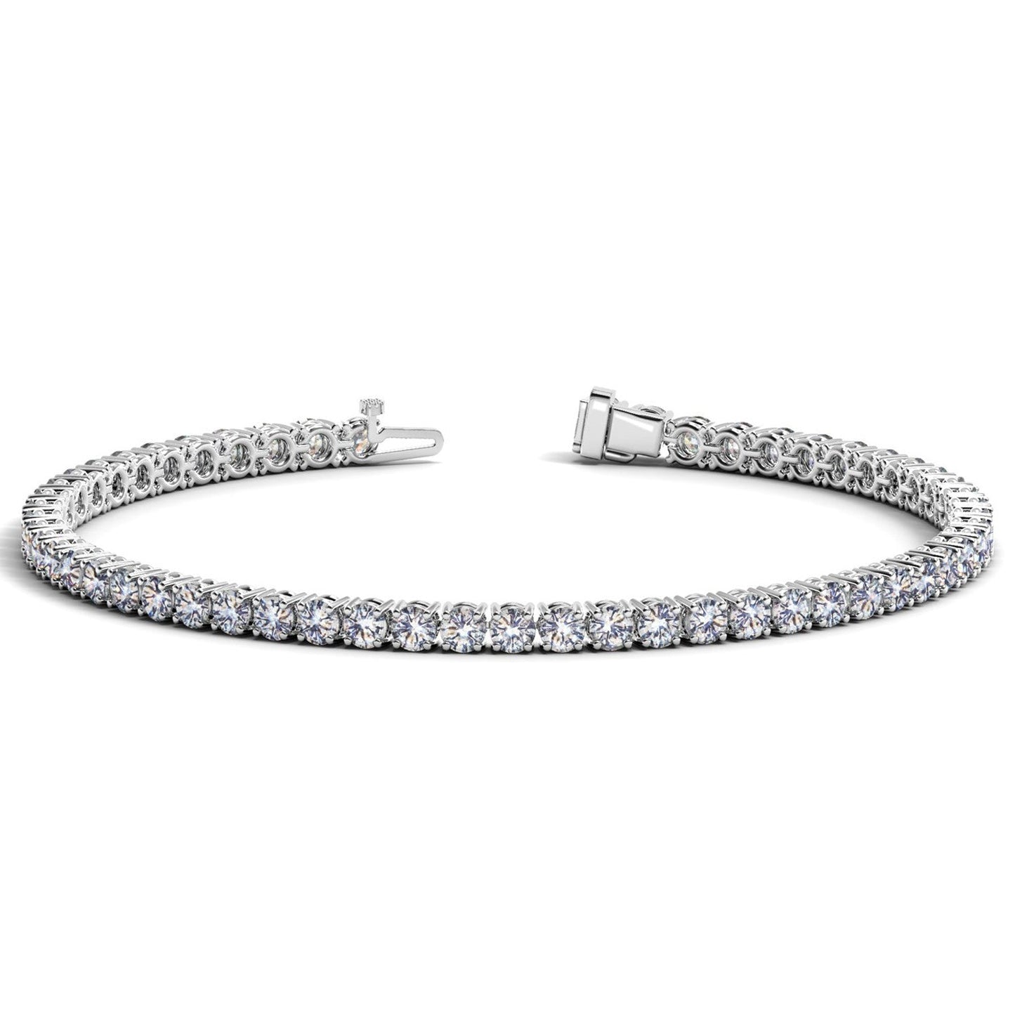 Lab Grown Round Diamond Tennis Bracelet in 14k White Gold, 7 cttw F/G VS2/SI1 by Bids.com on Tampa Home & Garden Store