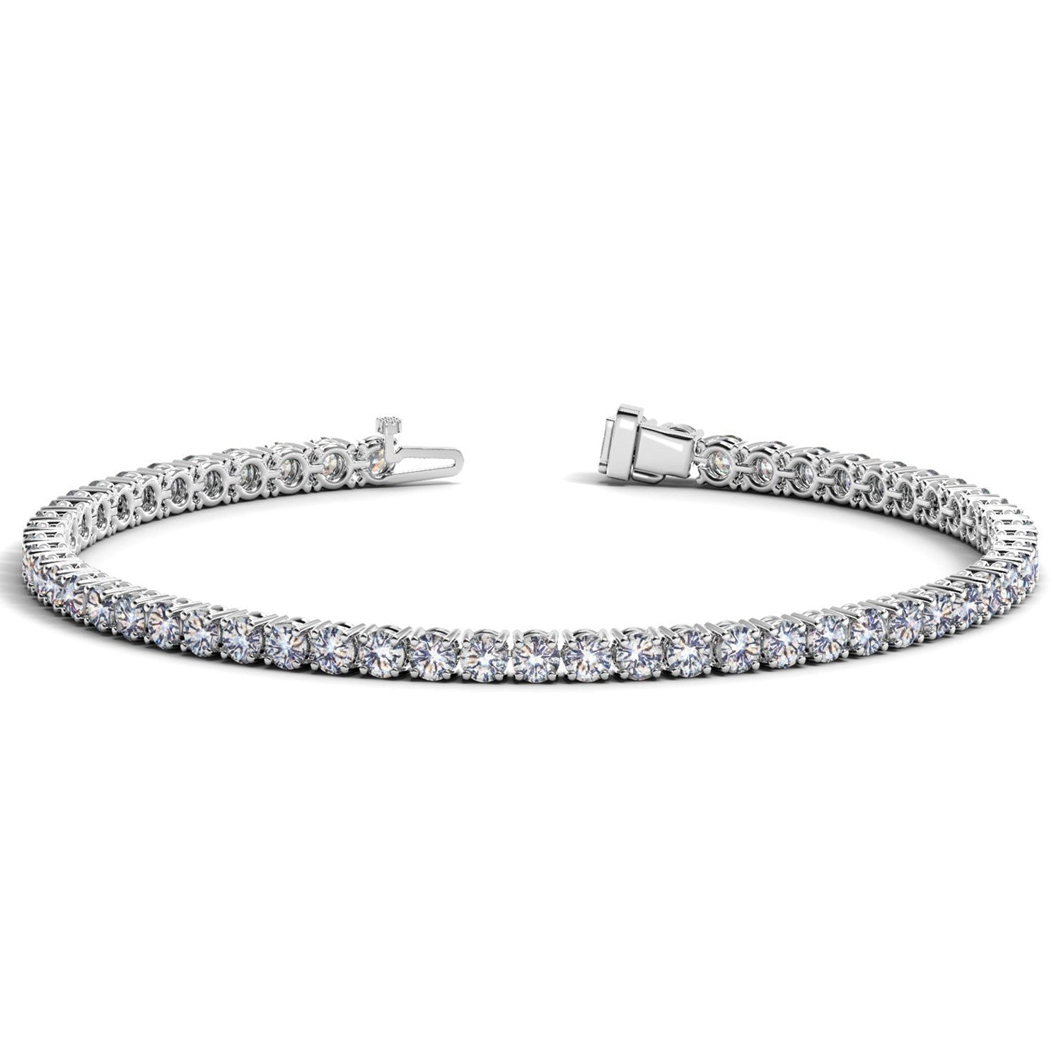 Lab Grown Round Diamond Tennis Bracelet in 14k White Gold, 7 cttw F/G VS2/SI1 by Bids.com on Tampa Home & Garden Store