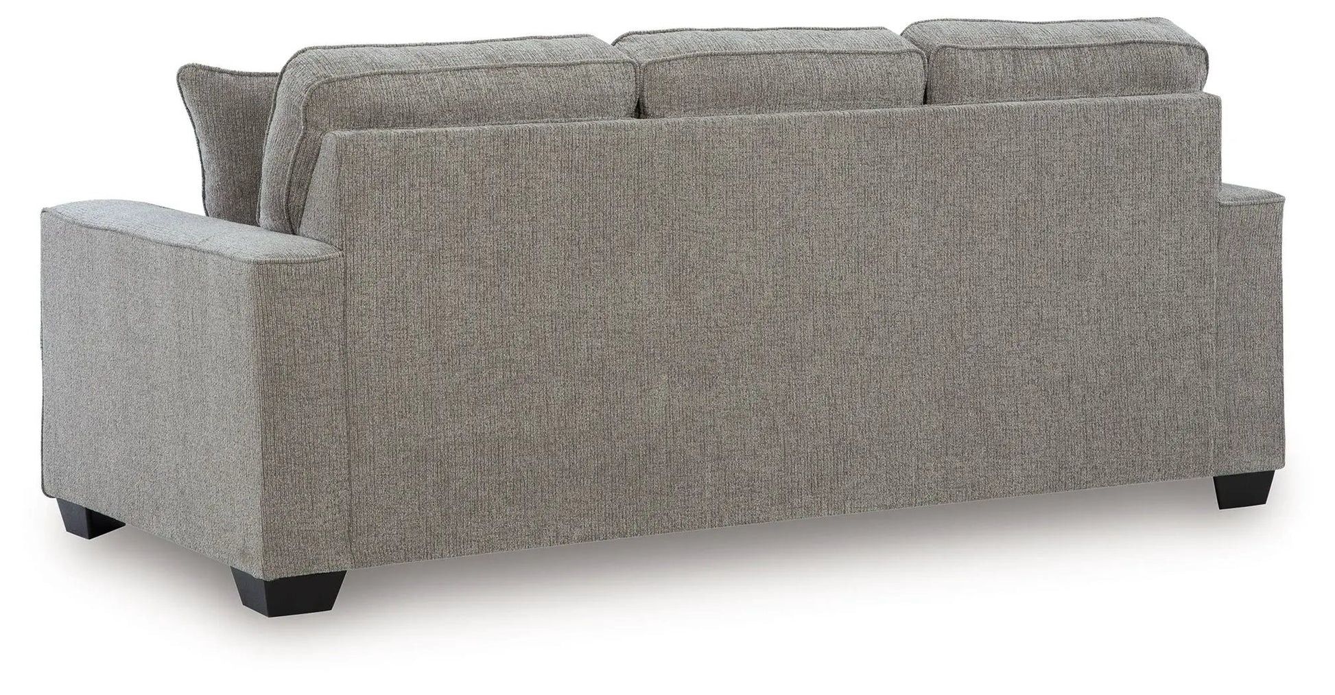 Larimer sofa gray textured fabric, 3 back cushions, block legs Unique Piece Furniture on Tampa Home & Garden Store