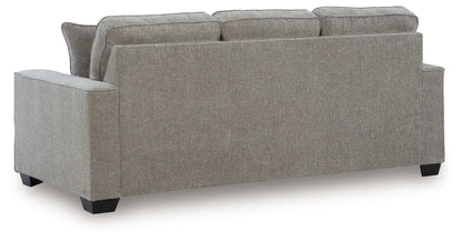 Larimer sofa gray textured fabric, 3 back cushions, block legs Unique Piece Furniture on Tampa Home & Garden Store
