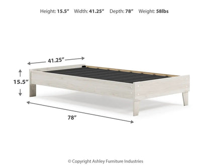 Socalle Platform Bed by Unique Piece Furniture in light wood with black slats 78x41.25x15.5 in on Tampa Home & Garden Store