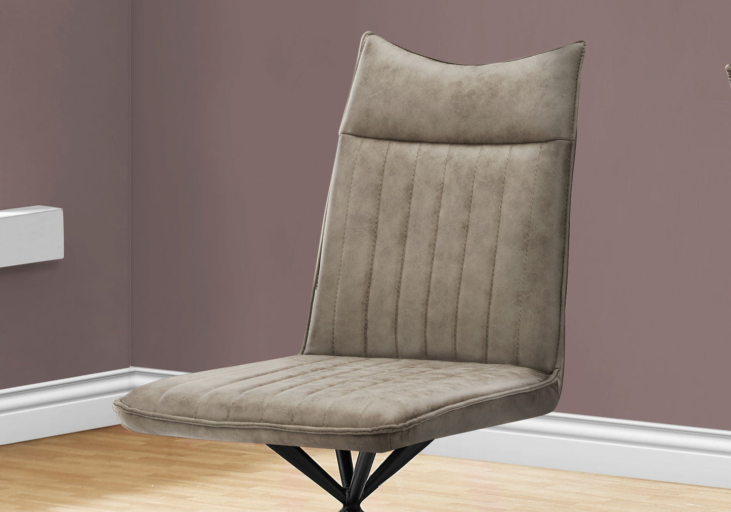 Modern Upholstered Dining Chair and Metal Legs