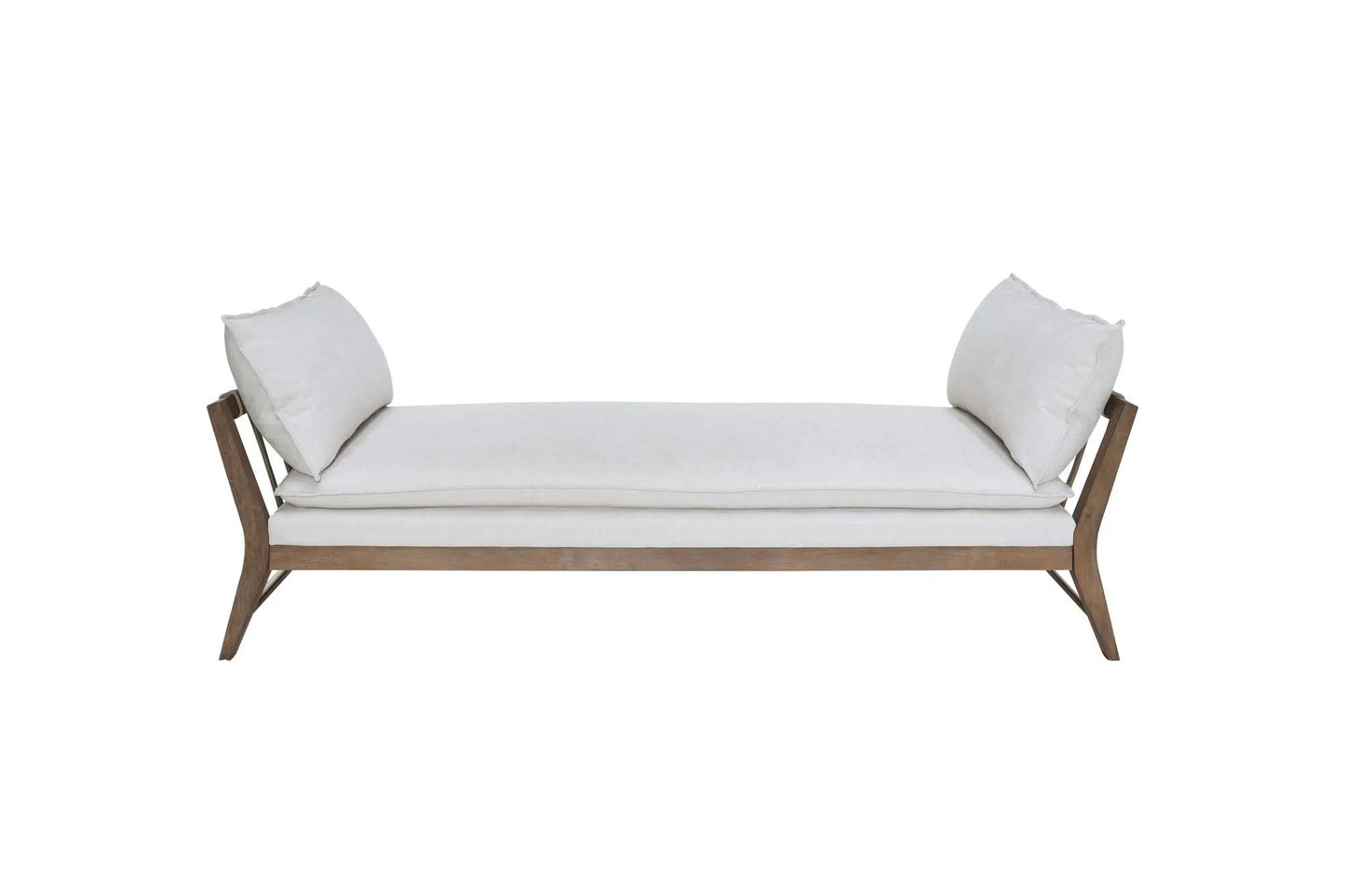 Daybed with Strap Detail and White Finish