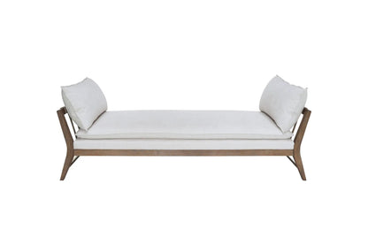 Daybed with Strap Detail and White Finish