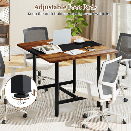 39.5-inch square conference table with thickened wood top and adjustable feet on Tampa Home & Garden Store