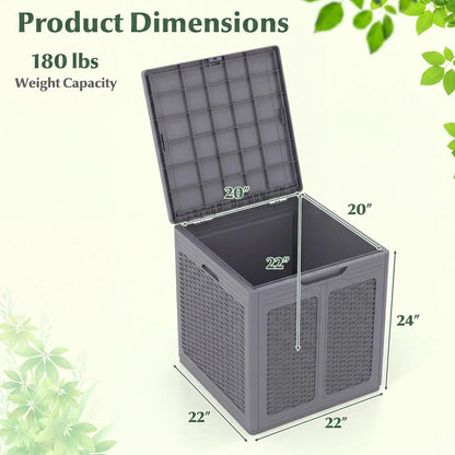 39 Gallon Deck Box with Lockable Lid Weatherproof