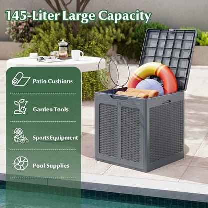 39 Gallon Deck Box with Lockable Lid Weatherproof