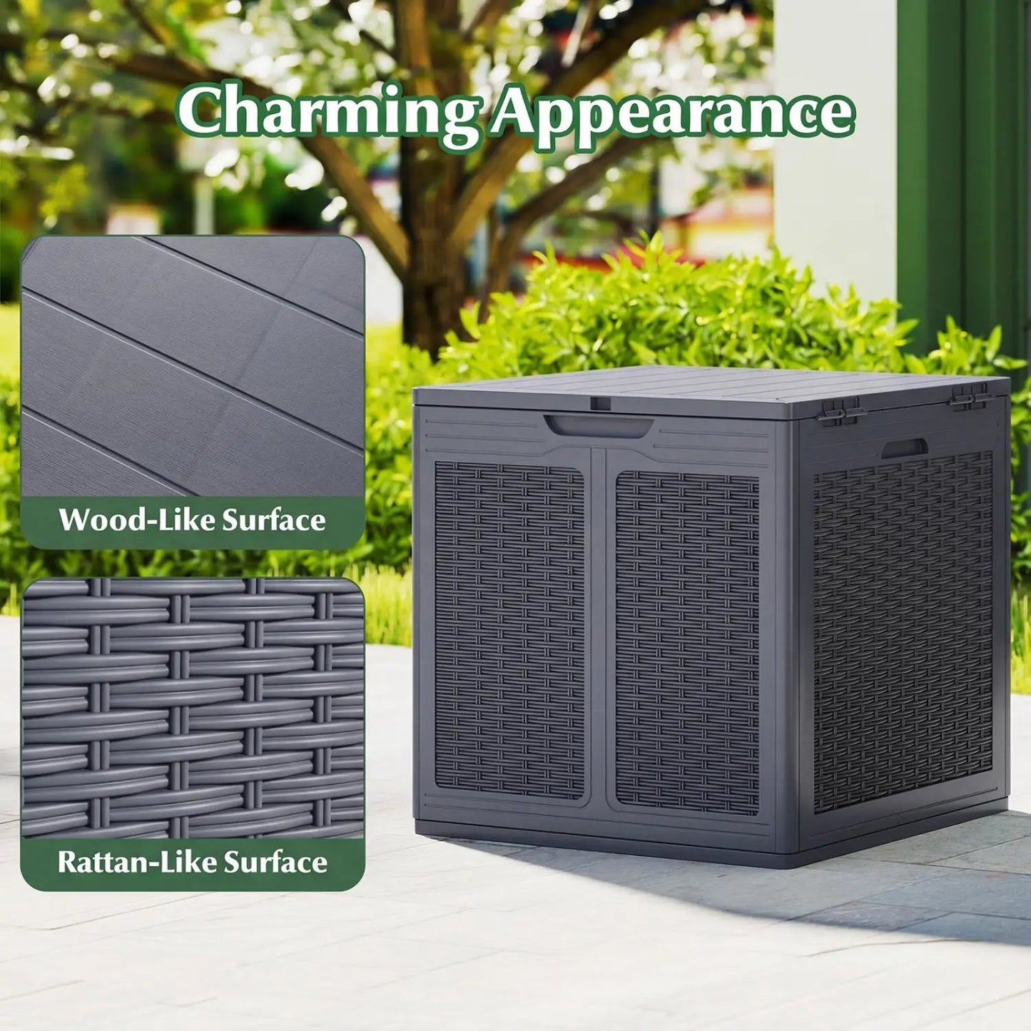 39 Gallon Deck Box with Lockable Lid Weatherproof