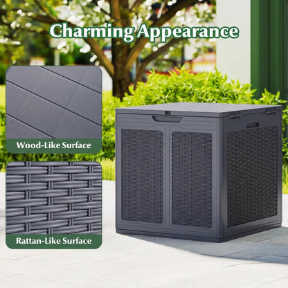 39 Gallon Deck Box with Lockable Lid Weatherproof
