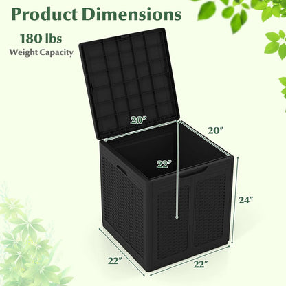 39 Gallon Deck Box with Lockable Lid Weatherproof