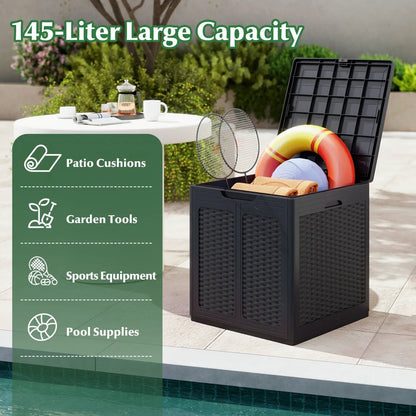 39 Gallon Deck Box with Lockable Lid Weatherproof