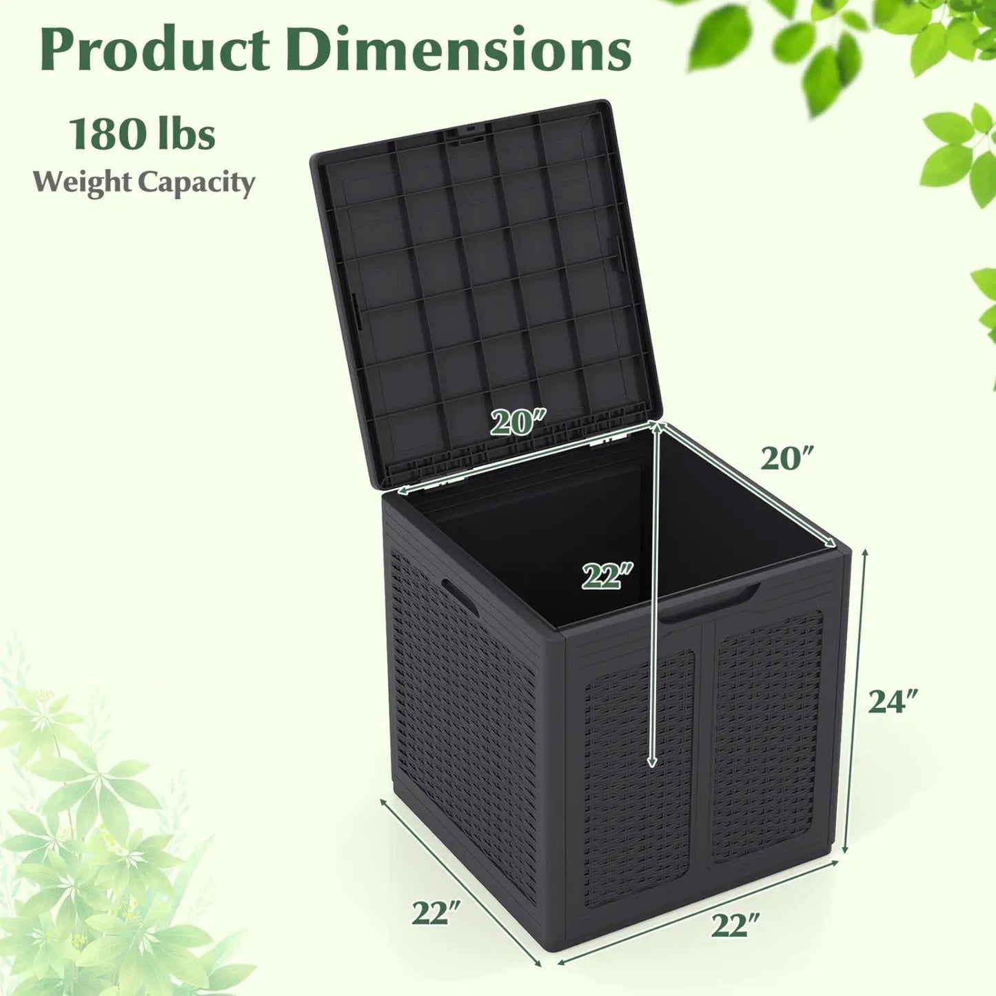 39 Gallon Deck Box with Lockable Lid Weatherproof