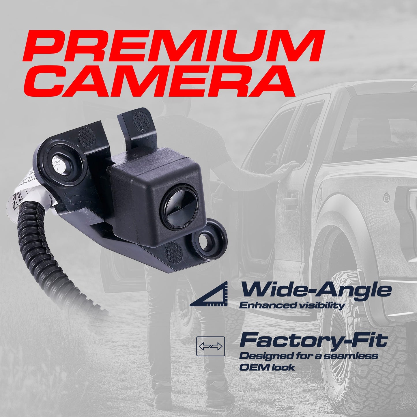 OEM backup camera for Chevy Express / GMC Savana 2013-21 by Master Tailgaters, black housing on Tampa Home & Garden Store