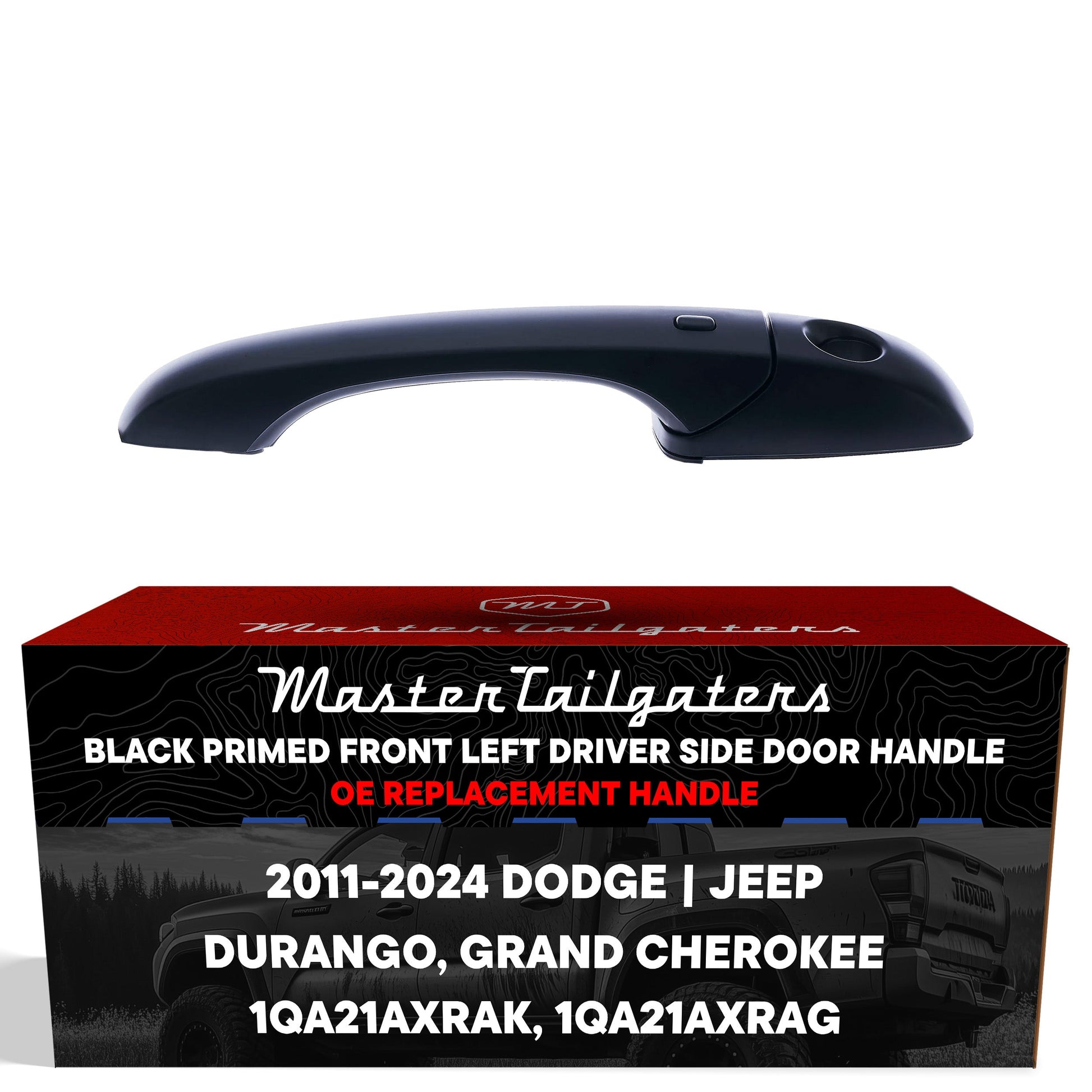 Master Tailgaters exterior door handle, black primed, front left driver side replacement on Tampa Home & Garden Store