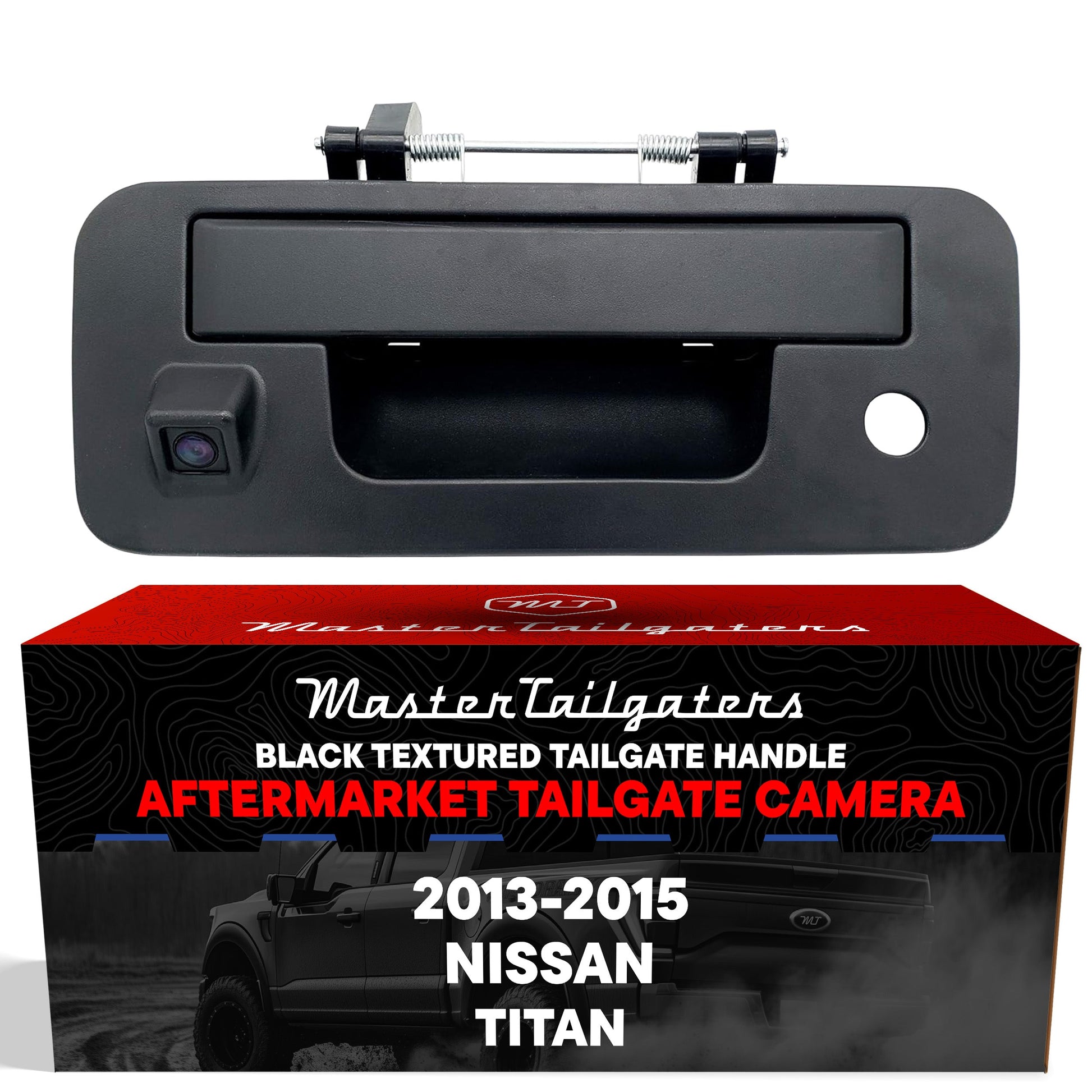 Master Tailgaters black textured Nissan Titan tailgate handle with backup camera for 2013-2015 on Tampa Home & Garden Store