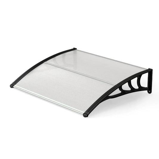 Door Awning DirectDeals 39x30 in polycarbonate window canopy with black curved frame on Tampa Home & Garden Store