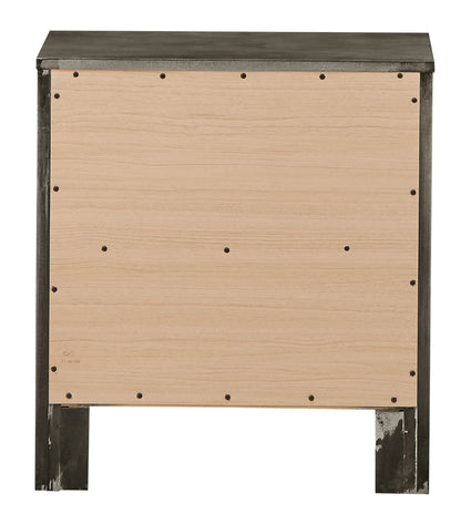 Charming Nightstand with Drawers by HouseOfZazla, dark gray frame natural wood panel on Tampa Home & Garden Store