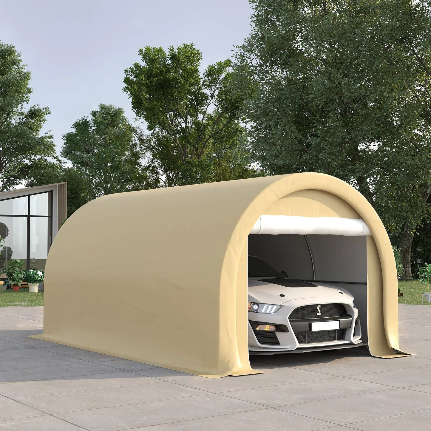 Outsunny 10x16 Carport with Heavy Duty Tent