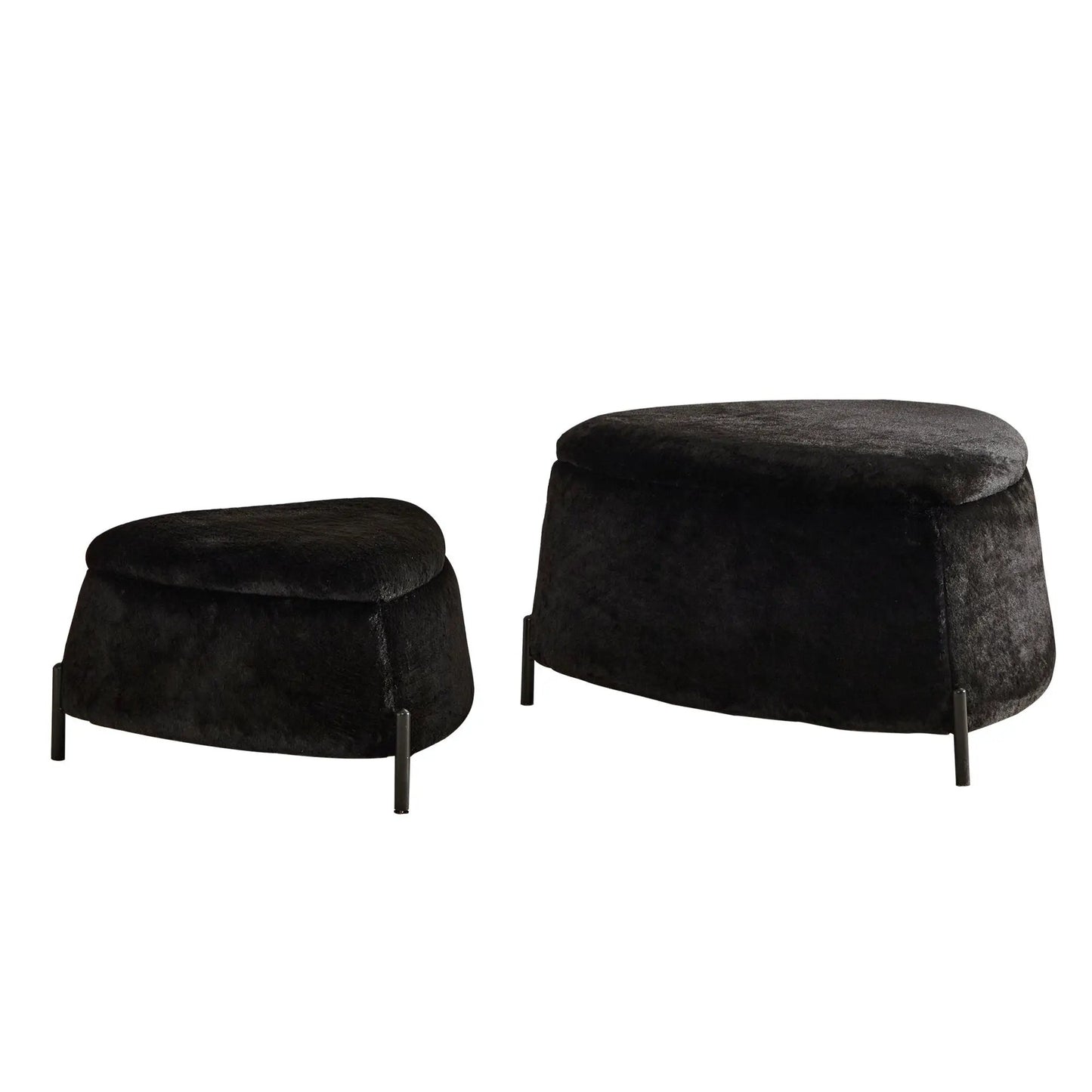 Upholstered Storage Ottoman With Reversible Lid