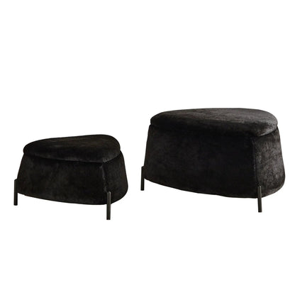 Upholstered Storage Ottoman With Reversible Lid